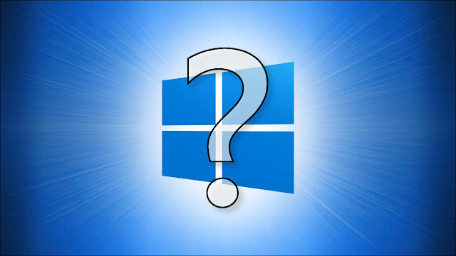 شعار Windows 10 مع علامة استفهام أمامه