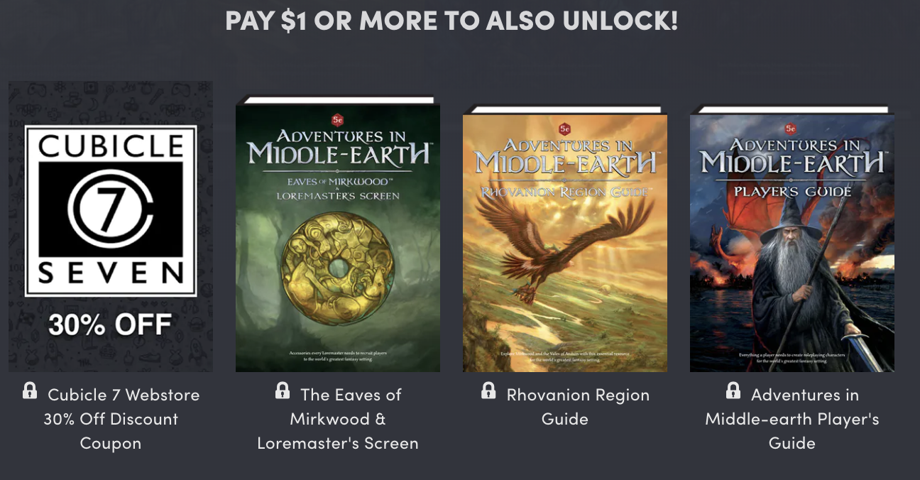 Giant Pathfinder Humble Bundle: Lost Omens Lore Archive