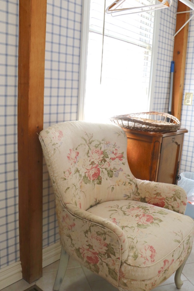 An existing chair had some French Country style, but looked more English garden than French Country