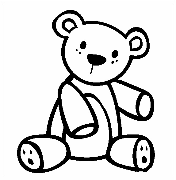 Malvorlage Einfach Teddybär – Deutsche Tapeten