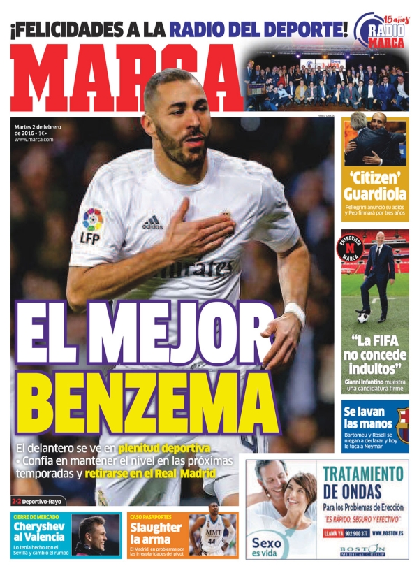 Real Madrid, Marca: "El mejor Benzema"