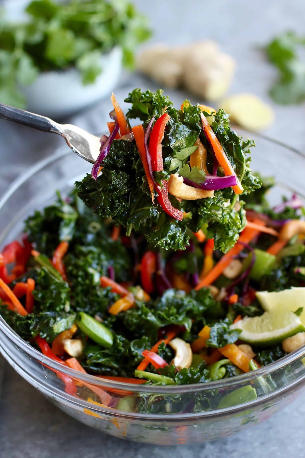 Thai Kale Salad with Cashews FOOD DAILY