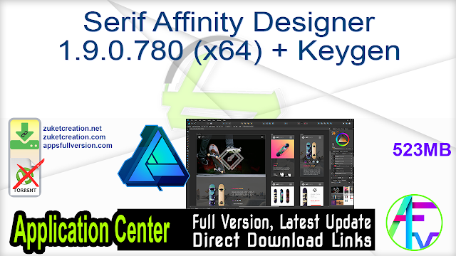 Serif Affinity Designer 1.9.0.780 (x64) + Keygen