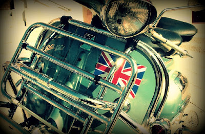 mod motorbike with union jack