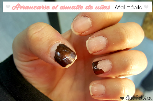 Arrancarse el esmalte de uñas