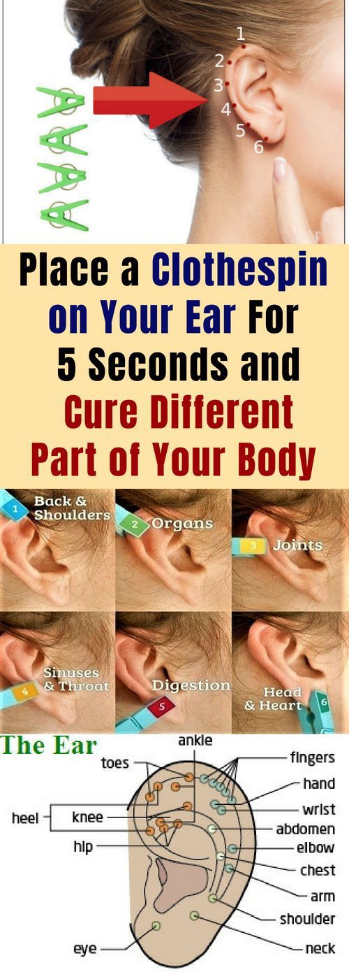 Place A Clothespin On Your Ear For 5 Seconds & Cure Different Part Of