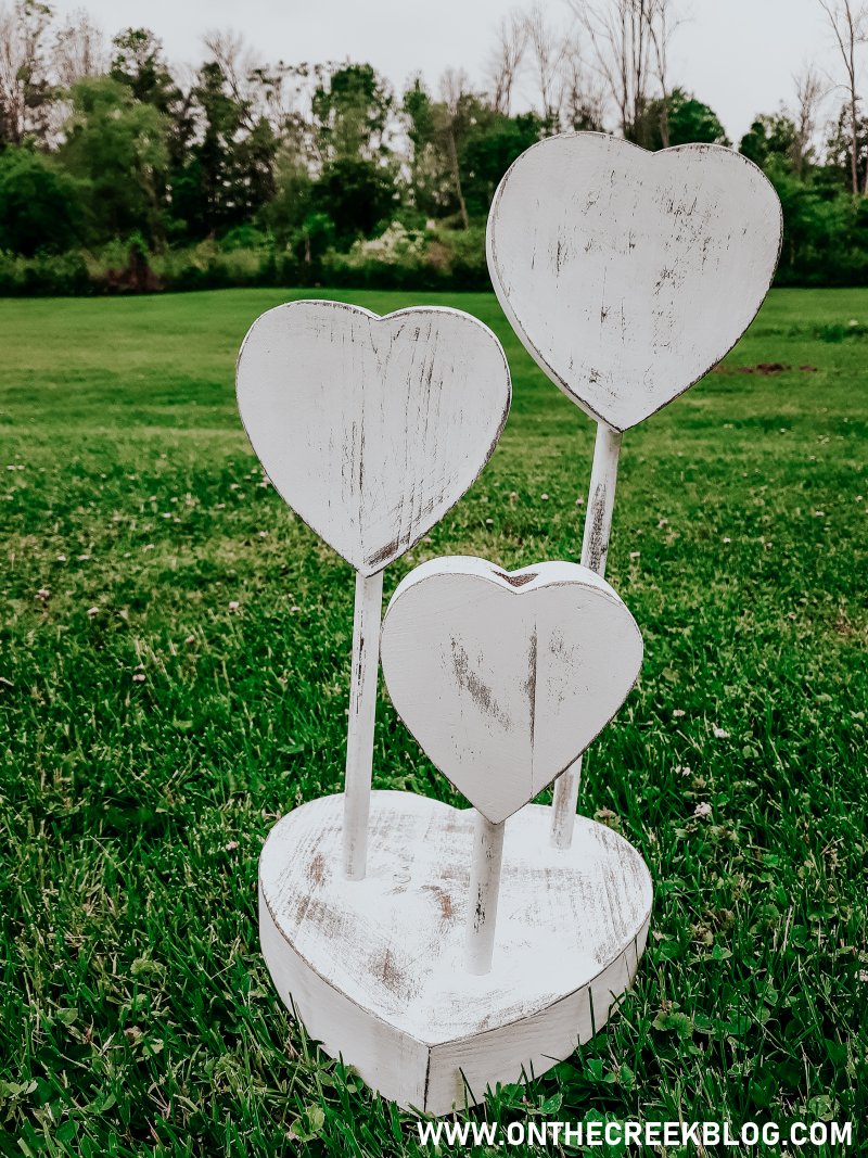 Rustic/chippy/distressed heart candle holder!