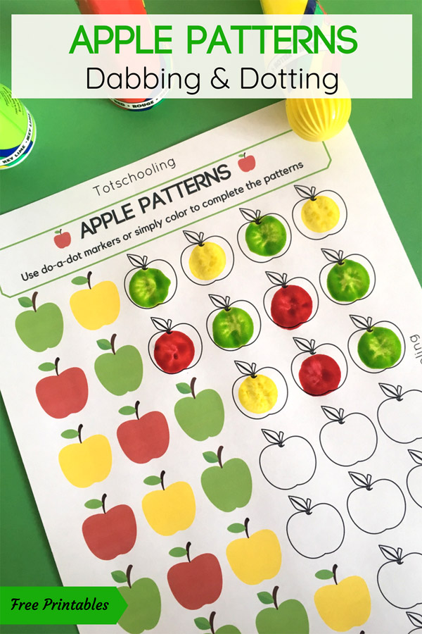 Apple Dot Painting (Dot Marker Printable) - The Resourceful Mama