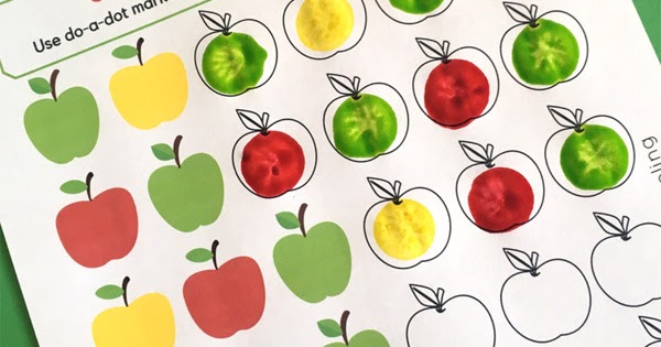 Apple Patterns Do-a-Dot Activity | Totschooling - Toddler, Preschool