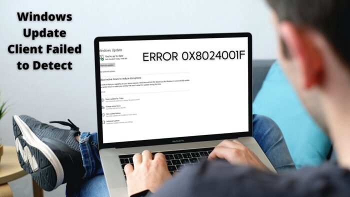 El cliente de actualización de Windows no pudo detectar;  Error 0x8024001f