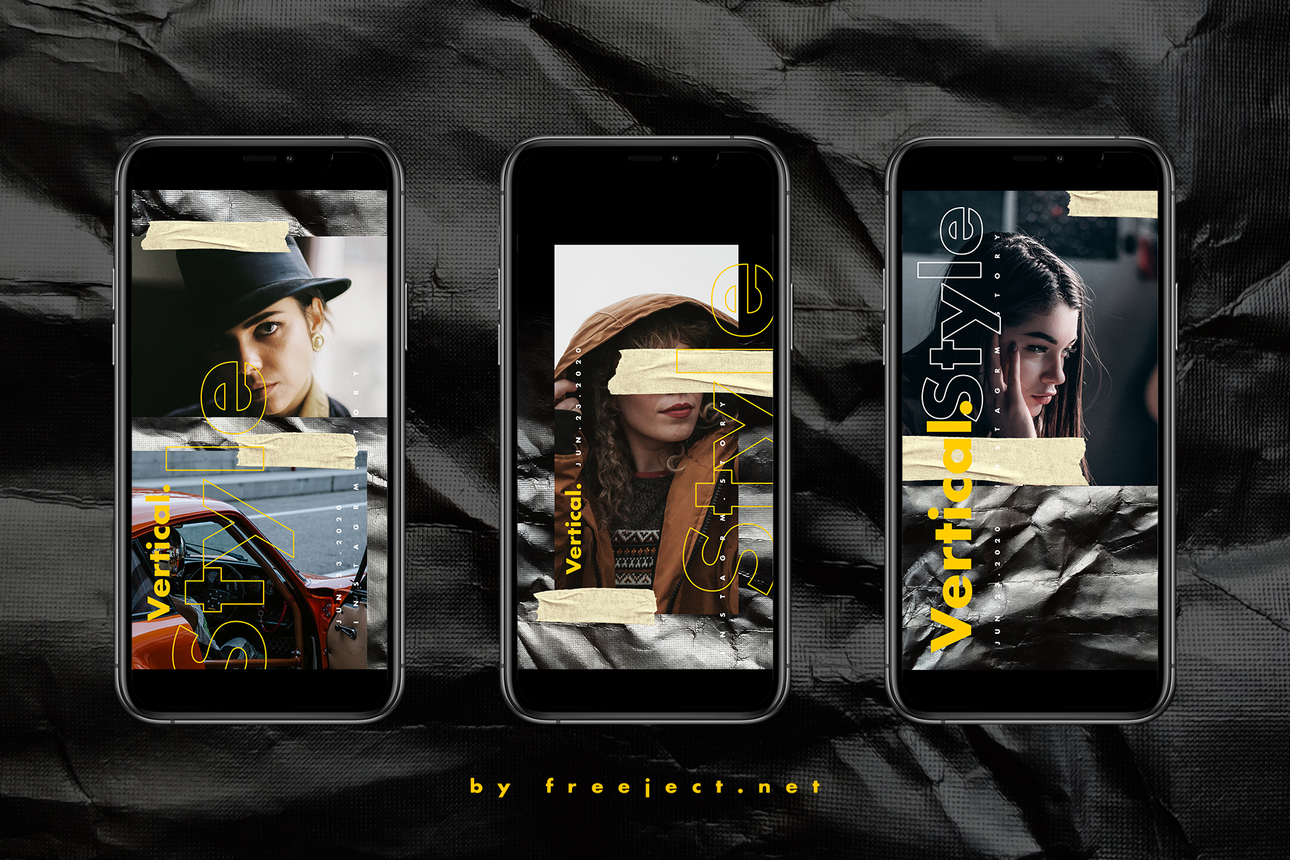 Free 6 Vertical Instagram Story Template for Influencer