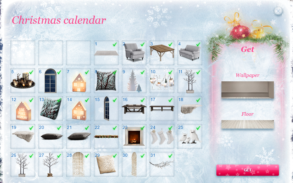 Lady Popular Fashion Arena CHRISTMAS CALENDER