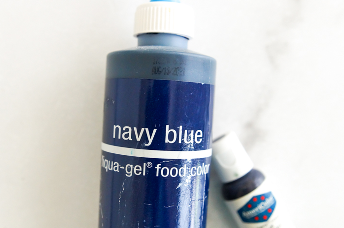 Chefmaster Navy vs. AmeriColor Midnight Food Coloring Comparison