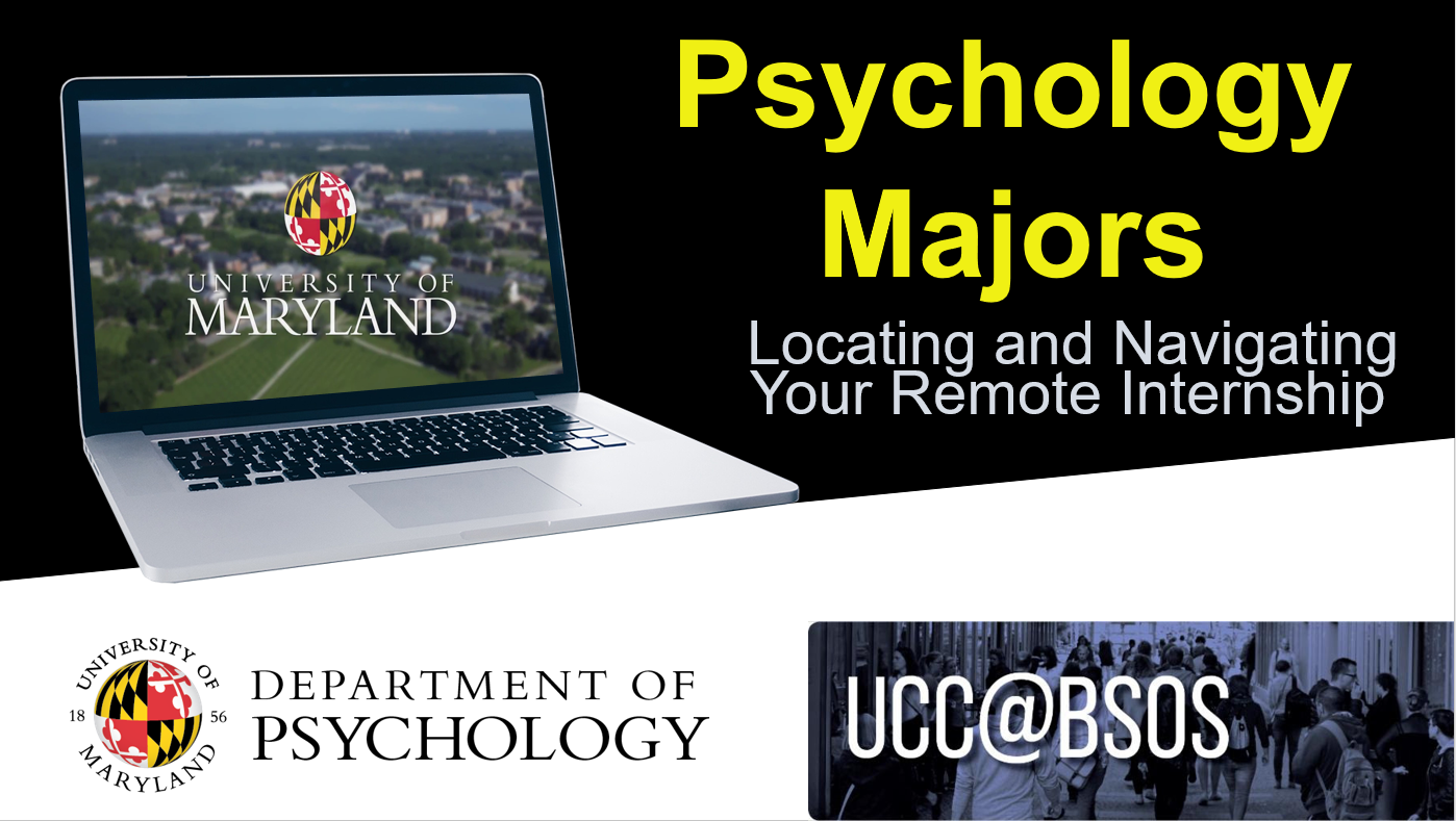 UMD PSYC ENews Psychology Majors Locating and Navigating Your Remote