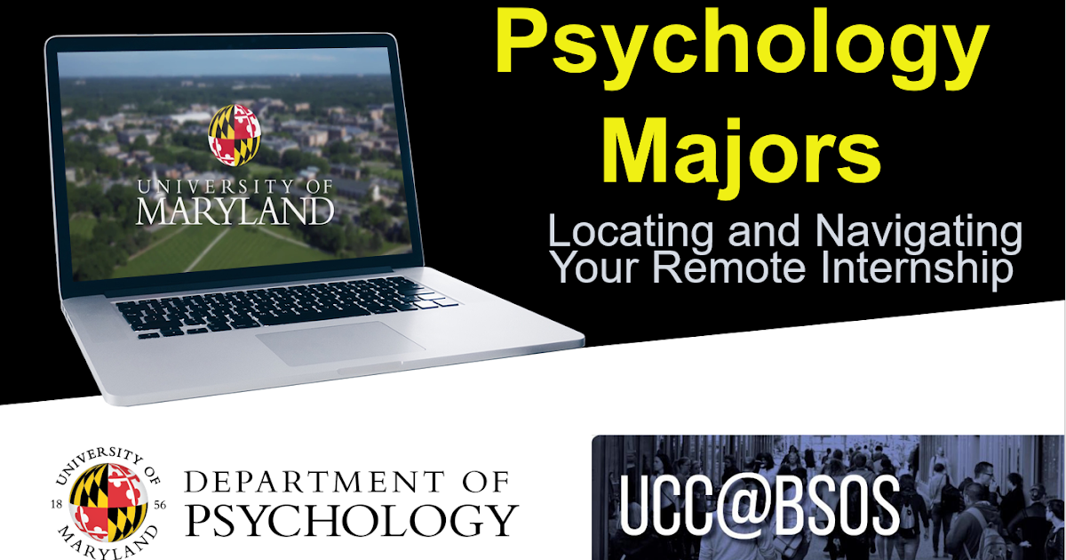 UMD PSYC ENews Psychology Majors Locating and Navigating Your Remote