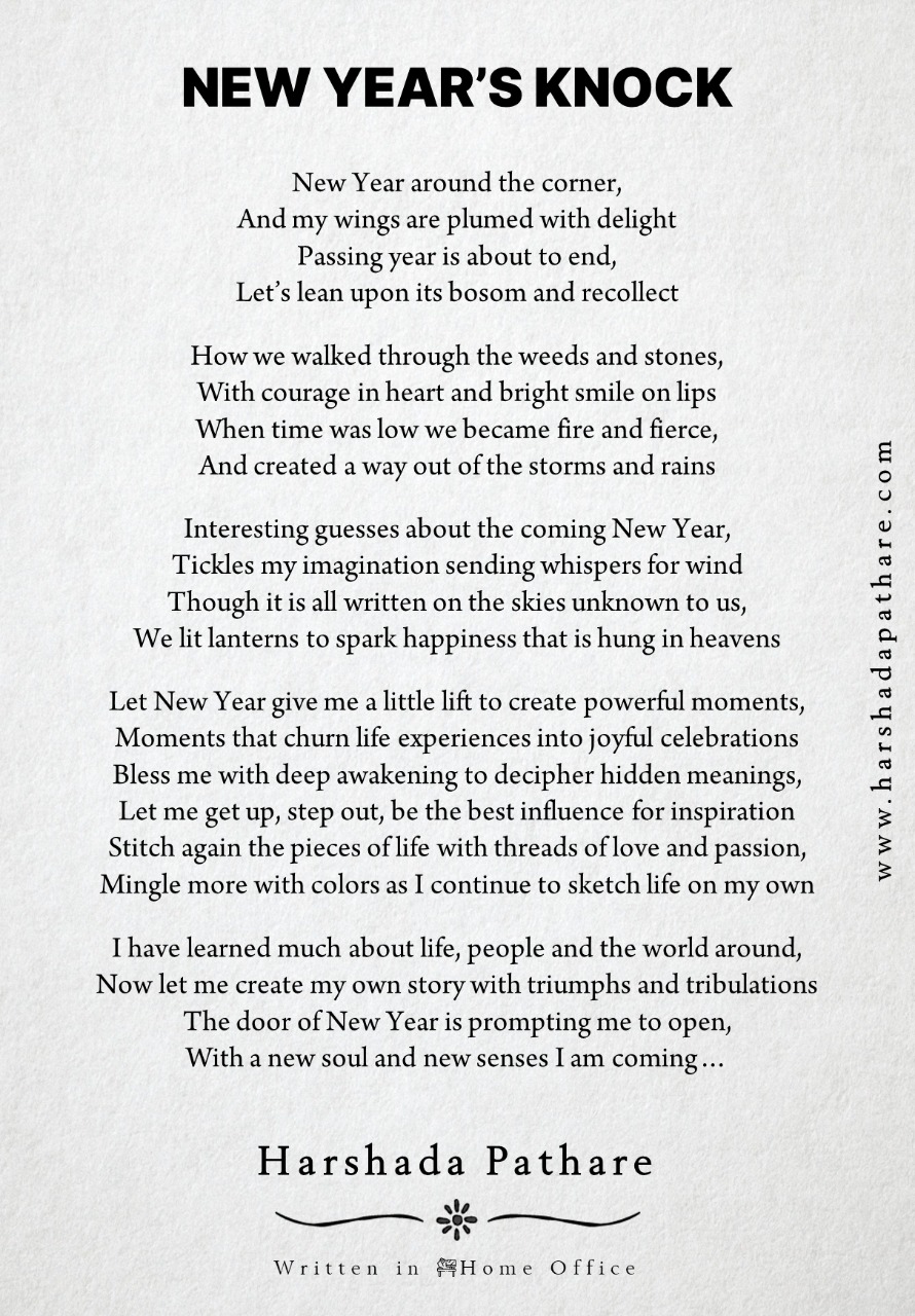 New Year S Knock Harshada Pathare I Author And Contrarian Thinker