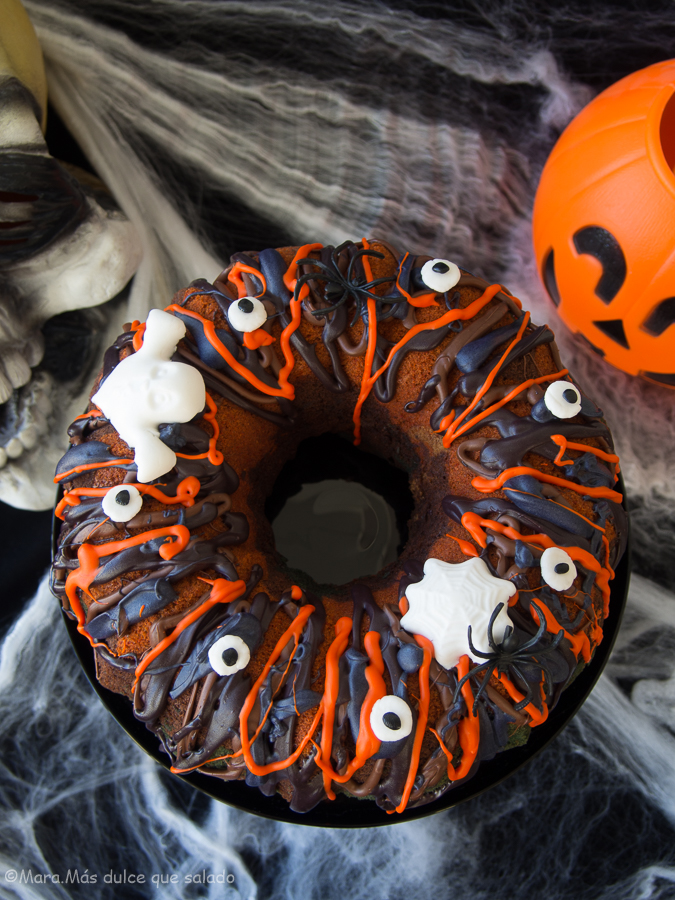 Halloween Rainbow Bundt Cake