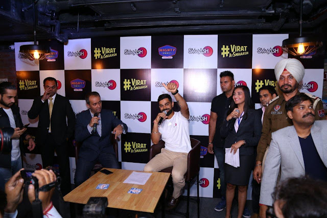 Cricket Icon Virat Kohli visits Smaaash, Ludhiana Cricket Icon Virat Kohli visits Smaaash, Ludhiana