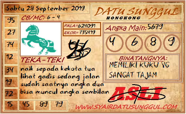 Kode Syair Togel Hongkong Sabtu 28 09 2019 Mbah Kode Syair Togel Hongkong Sabtu 28 09 2019 Mbah