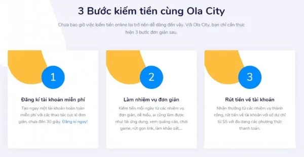 Kiếm tiền với olacity