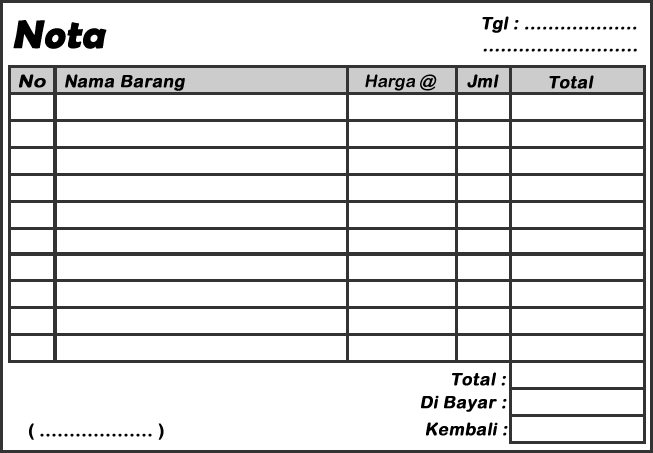 Cetak Nota Cetak Brosur Cetak Kartu Nama Cetak