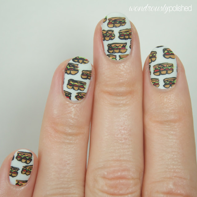 sandwich nail art