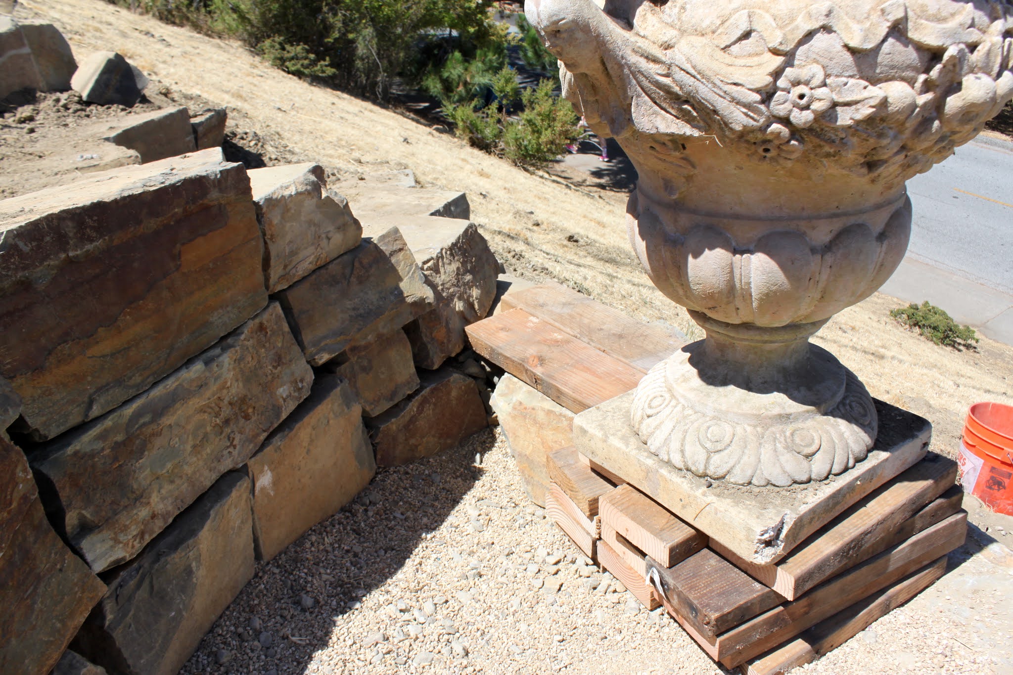 Moving Heavy Statuary in the Garden