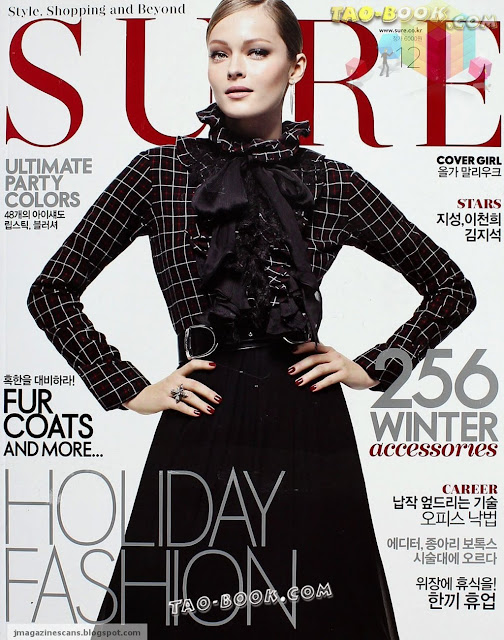 Sure Decemeber 2012 korean fashion magazine scans Olda Maliouk