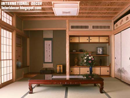 japanese style interior design, wood Japanese interiors
