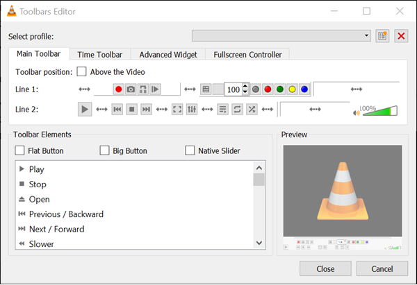 Hoe de VLC Media Player-interface aan te passen