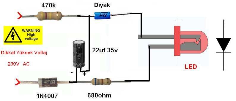 220V LED Flasher Circuit - Electrical Blog