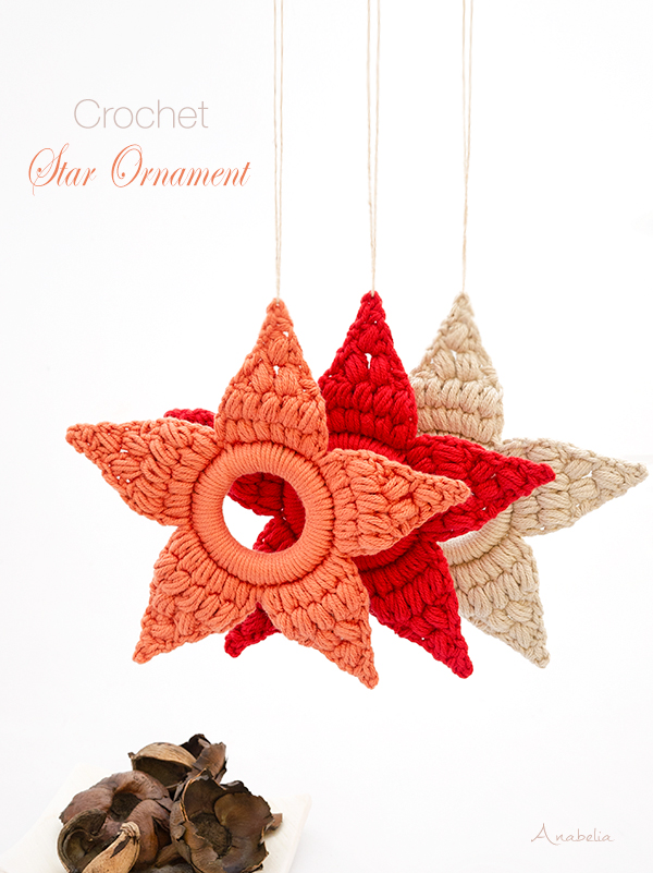 Crochet Star Ornament for Christmas by Anabelia Craft Design Crochet Star Ornament for Christmas by Anabelia Craft Design