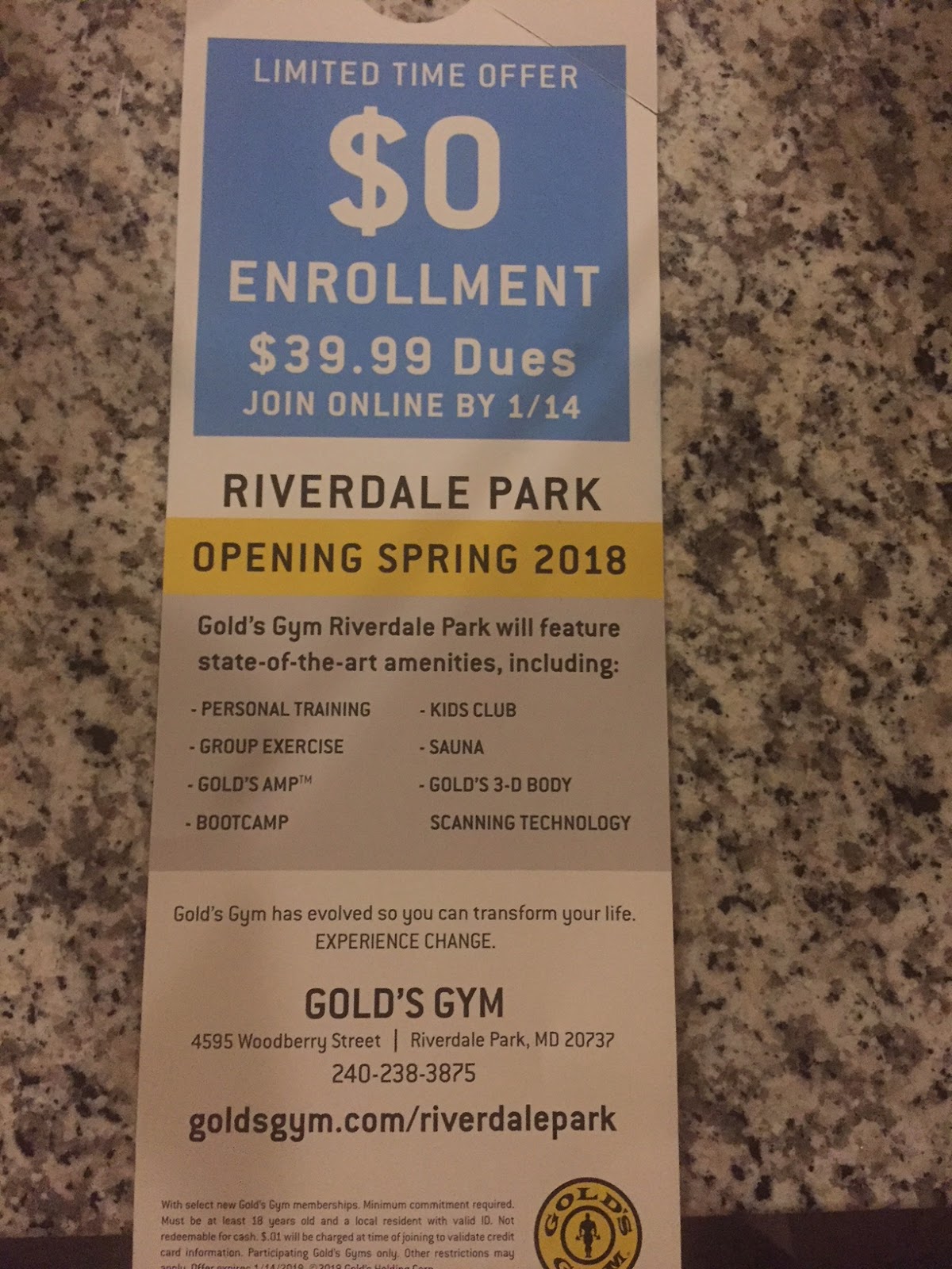 Riverdale Park Station Blog Gold's Gym Update