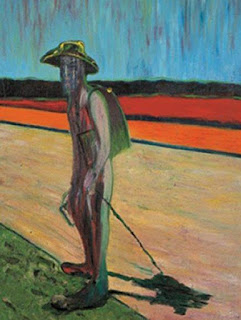 Francis Bacon, Van Gogh'un bir Portresi için çalışma 5, 1957, tuval üzerine yağlıboya ve kum, 198 x 142 cm, Smithsonian Enstitüsü
