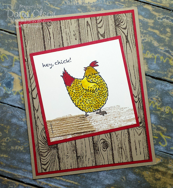 Handmade card created with Hey, Chick shared by Darla Olson @inkheaven