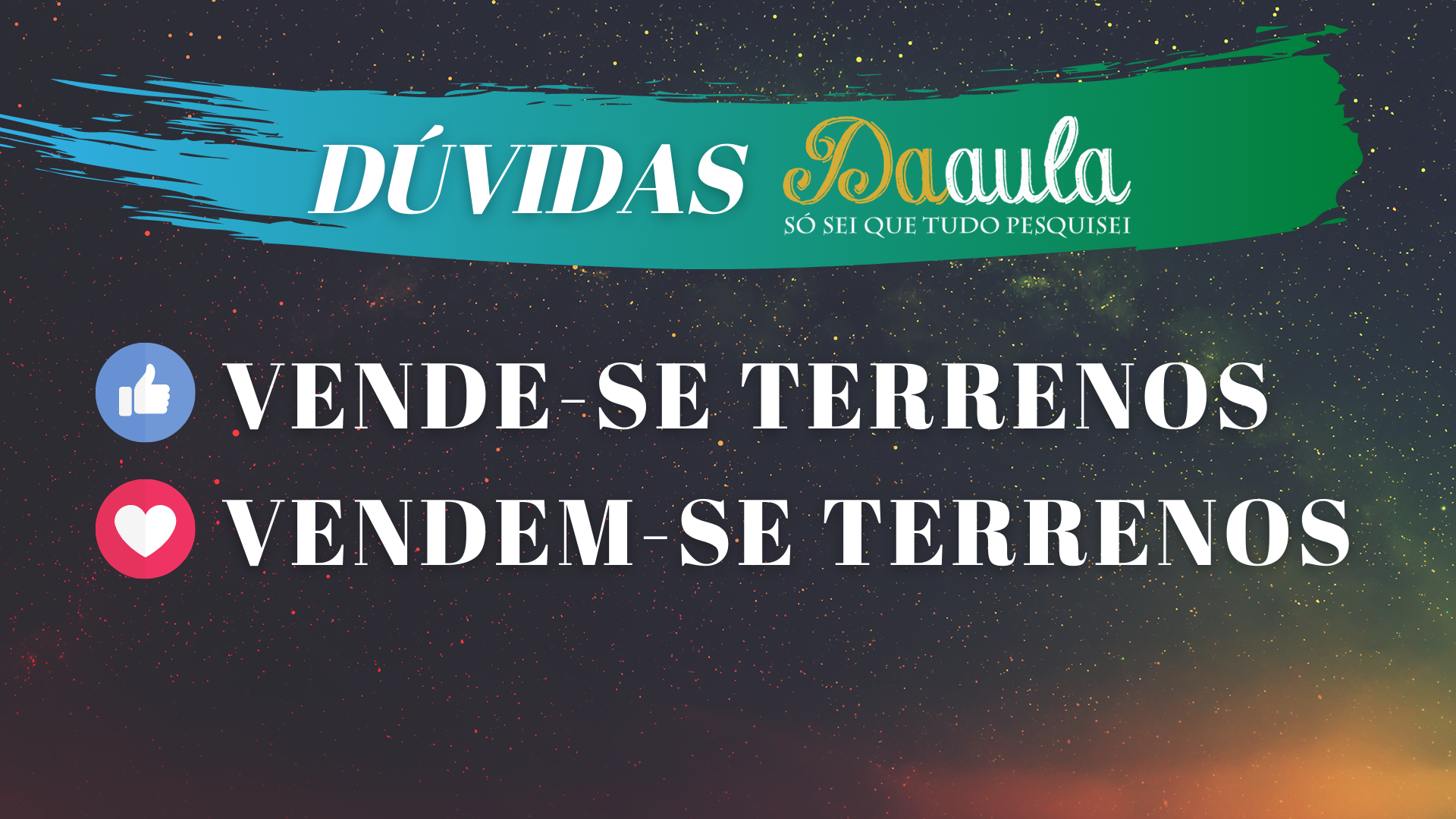 Vende-se terrenos ou Vendem-se terrenos