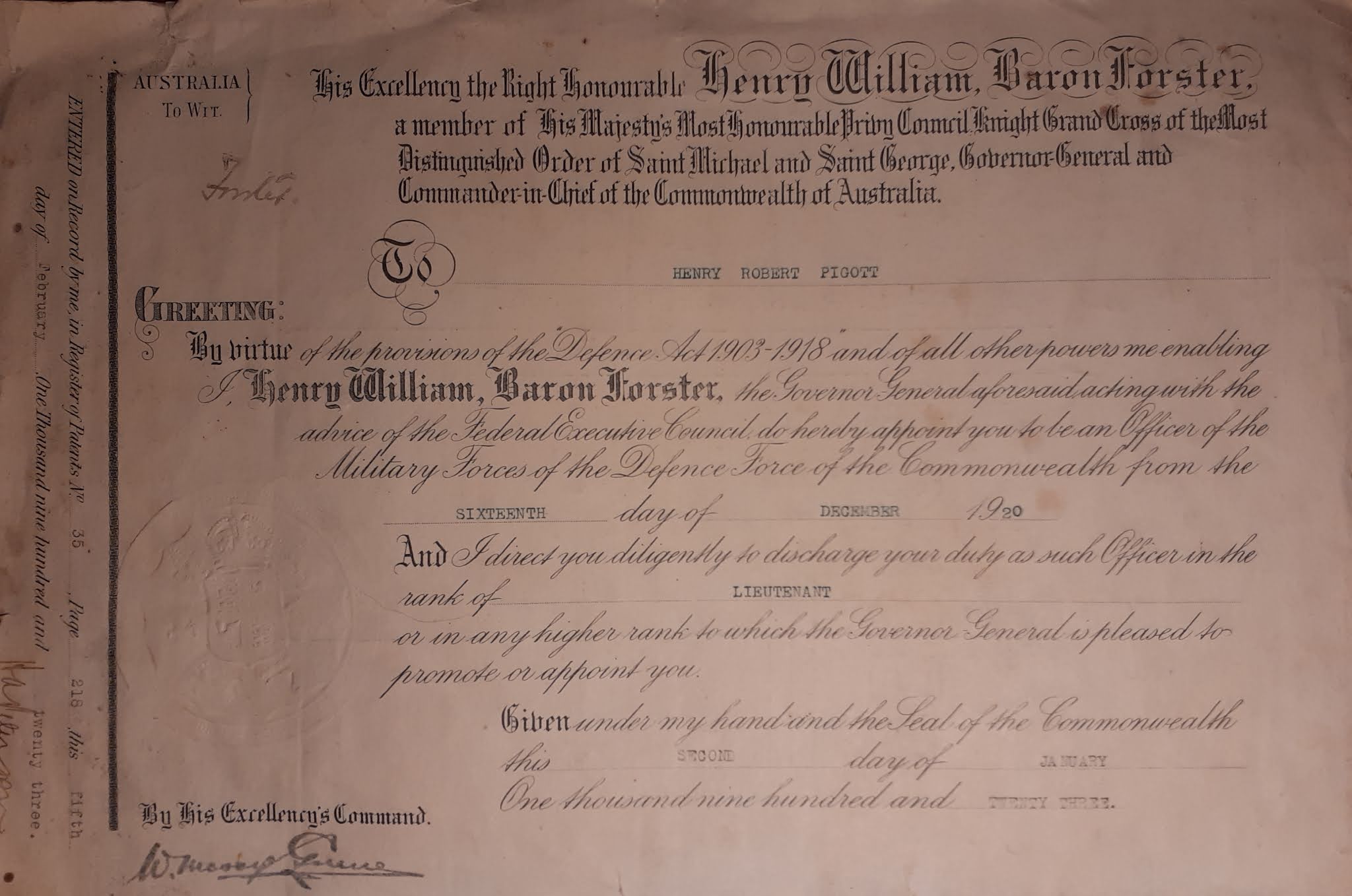 THE PIGOTT FAMILY OF QUEEN'S COUNTY, IRELAND; SOME ANCESTRAL