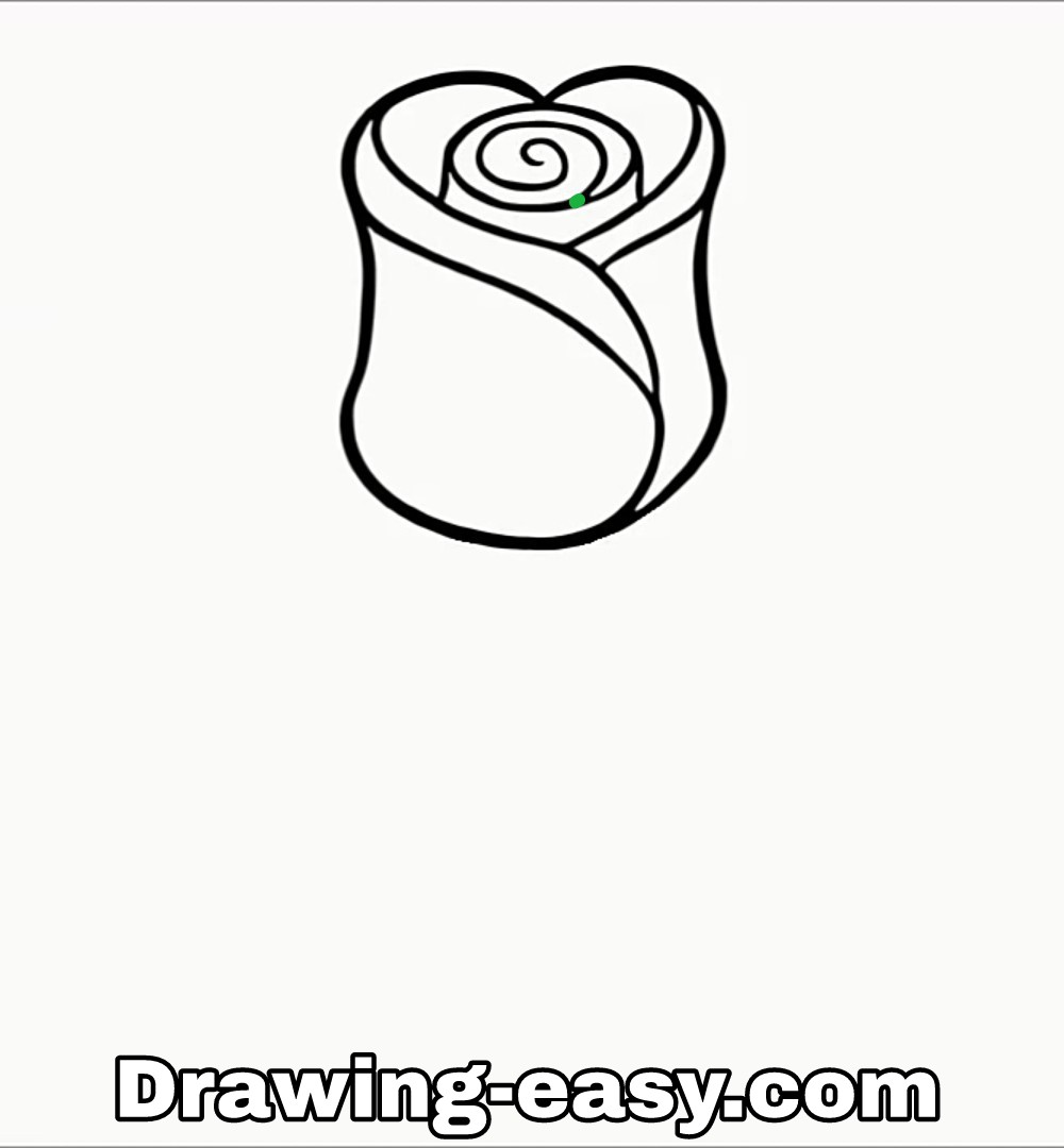 how to draw a beautiful rose flower step by step for kids Drawing Easy