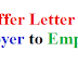 Job Offer Letter from Employer to Employee