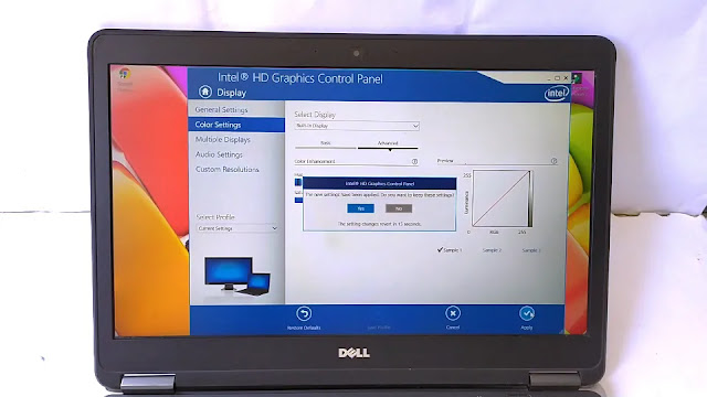 click on save and save all settings how to adjust colors on laptop screen