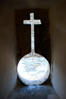 The Chapel of Nossa Senhora de Baluarte is located on the most eastern tip of the Island of Mozambique photo by F H Mira