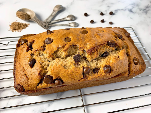Egg-Free Chocolate Chip Banana Bread with Flax