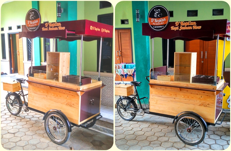 Jasa pembuatan gerobak sepeda Gerobak kopi keliling