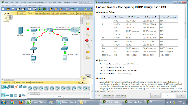 Ccnav6 S2 8133 Packet Tracer Configuring Dhcpv4 Using Cisco Ios