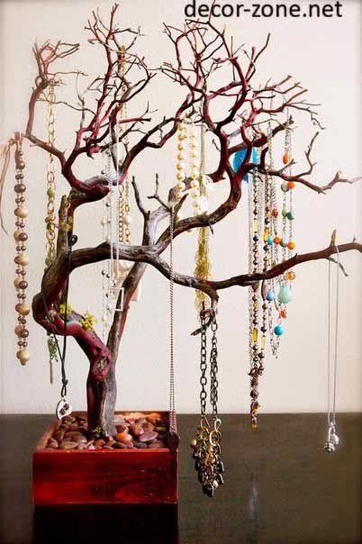 creative jewelry storage ideas, jewelry tree