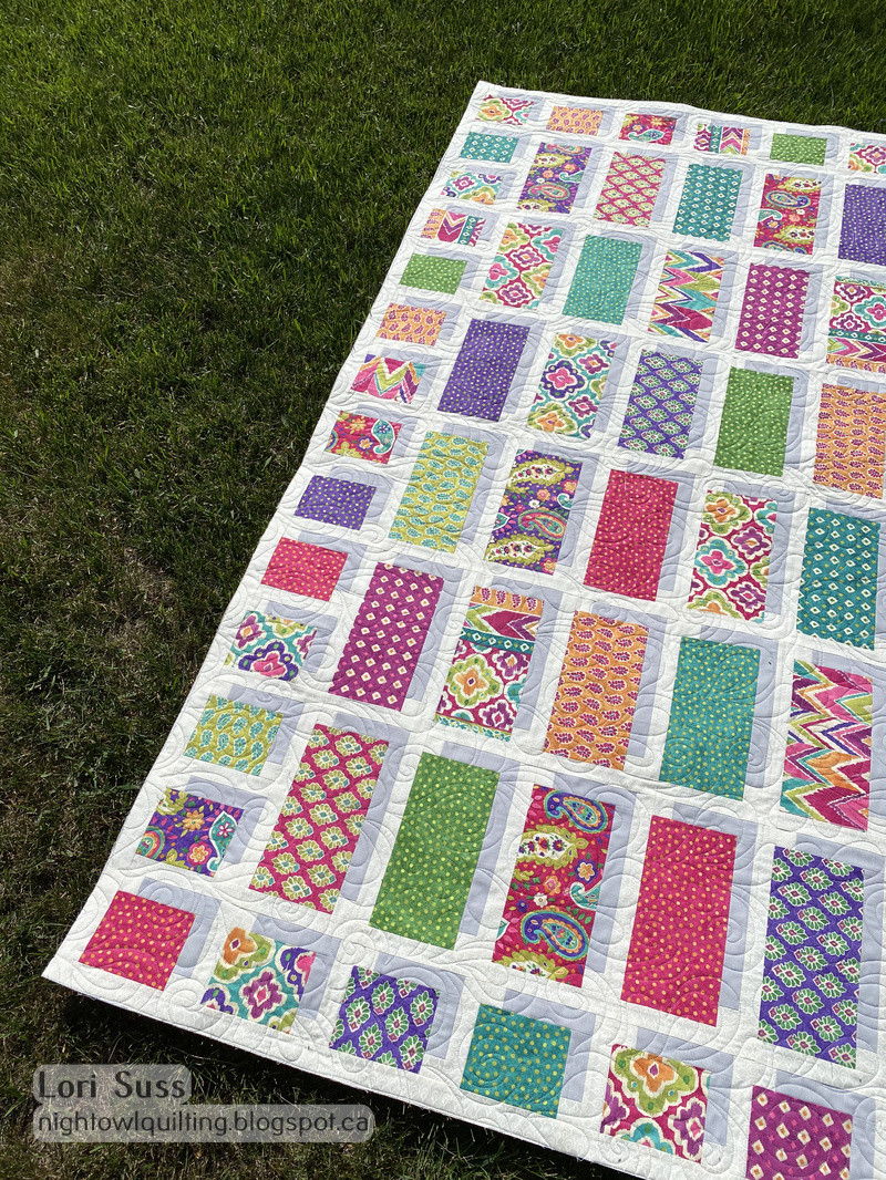 Night Owl Quilting & Dye Works Shadow Box with an Amazing Backing