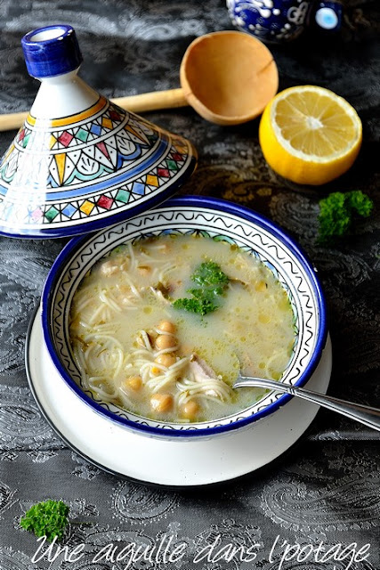 Chorba beida-soupe-algérienne-poulet-cannelle