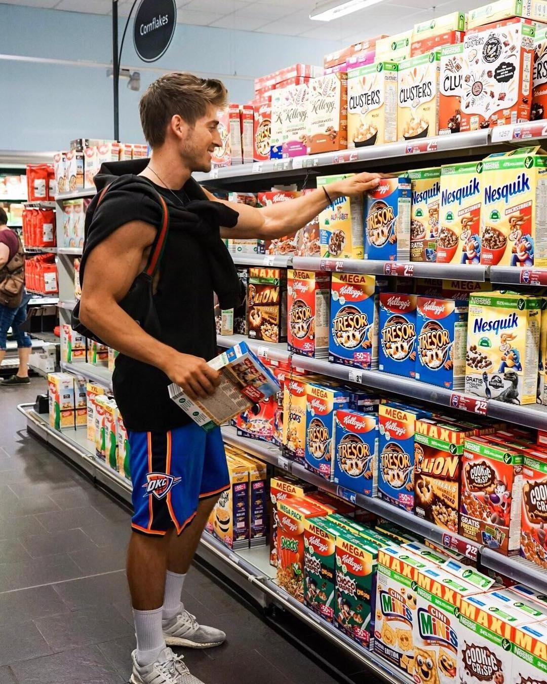 classic-bros-corn-flakes-shopping-mall-handsome-college-jock-buying-groceries