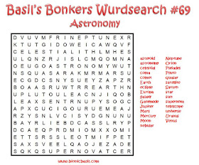 Brain Training with Professor Basil  #69 Astronomy Wurdsearch Gemstones @BionicBasil® Downloadable Puzzle