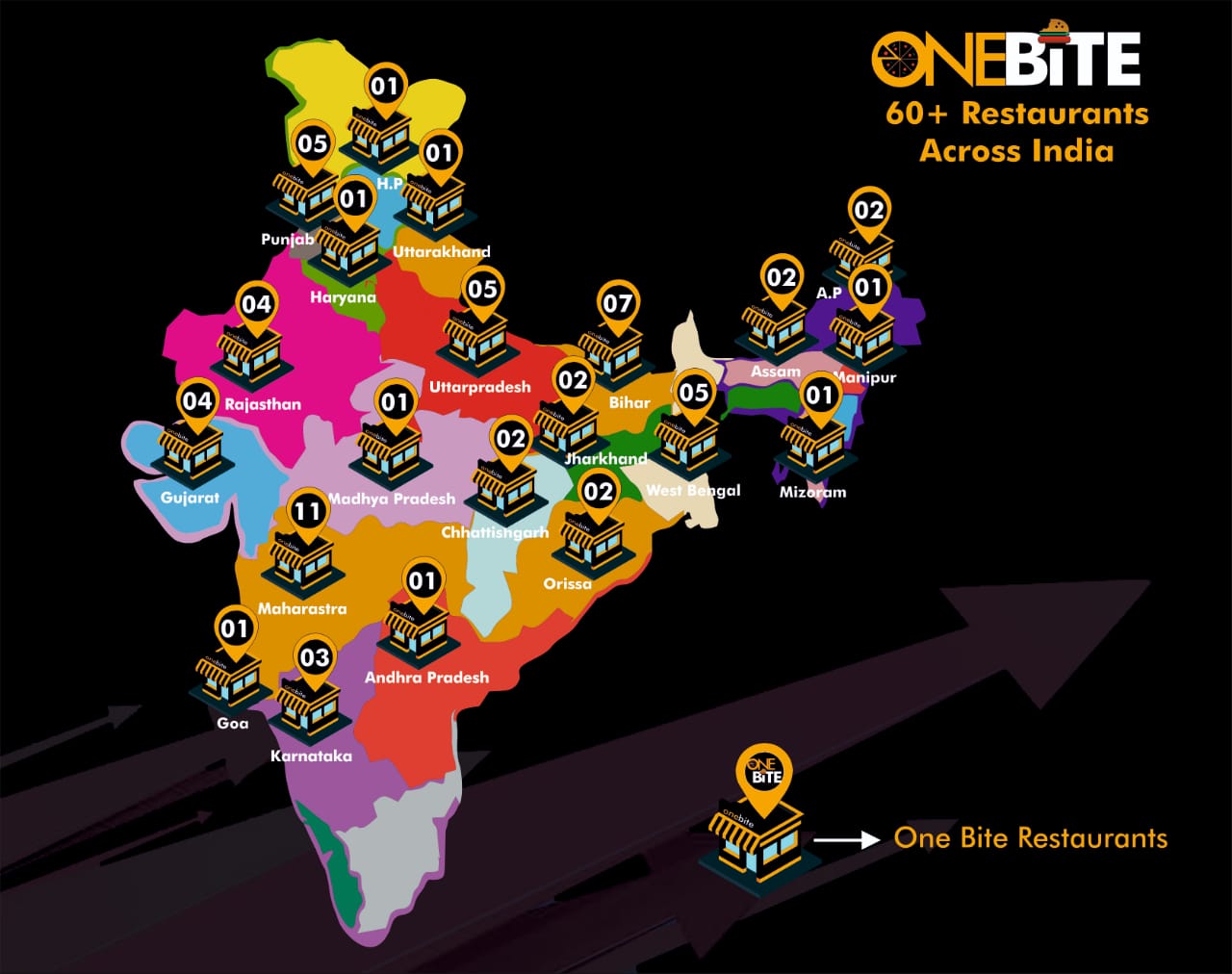 One Bite India Fast Food Restaurant Franchise Business in Delhi India